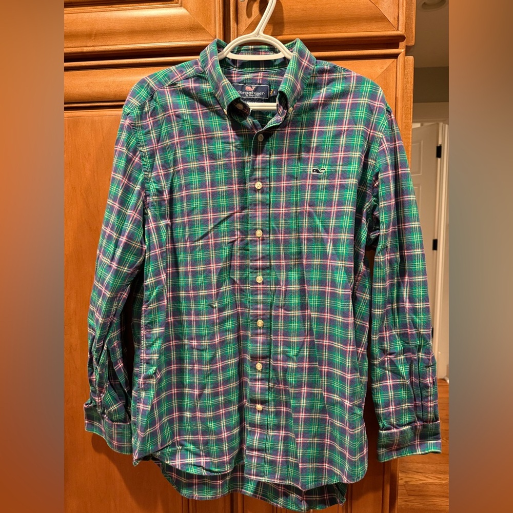 Vineyard Vines Multicolor Plaid Button Down Men’s Shirt size Large